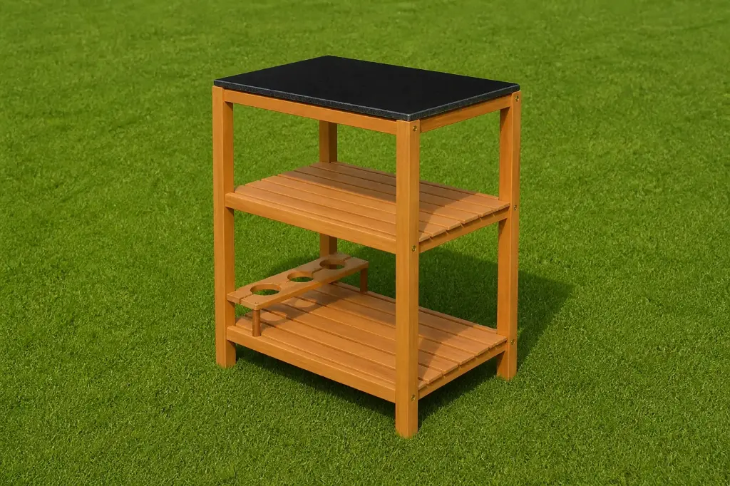 TWO-LEVEL WOODEN STAND - TPCA02