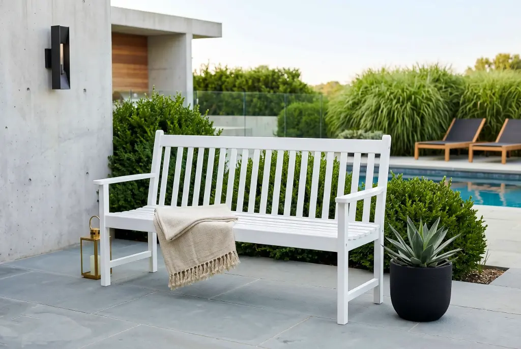 3 SEATER BENCH - PU WHITE - TPB10