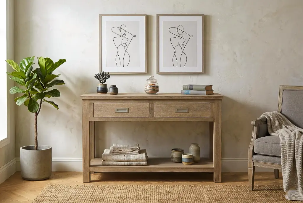 2-DRAWER HALLWAY CONSOLE CABINET - TPDHC02