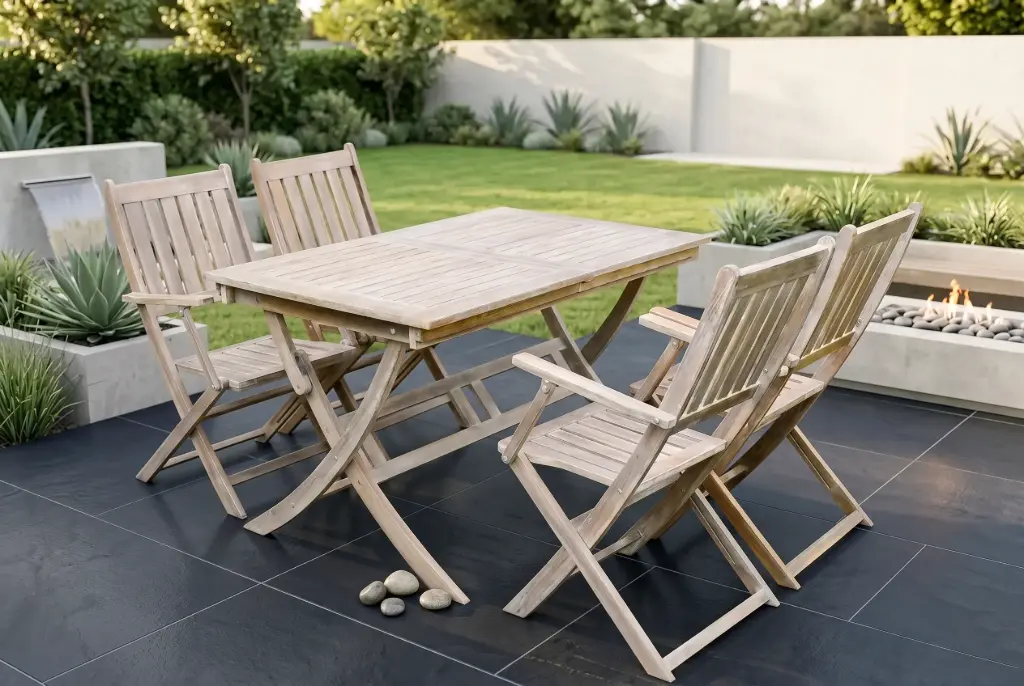 COMPACT SLAT DINING SET - TPDN09