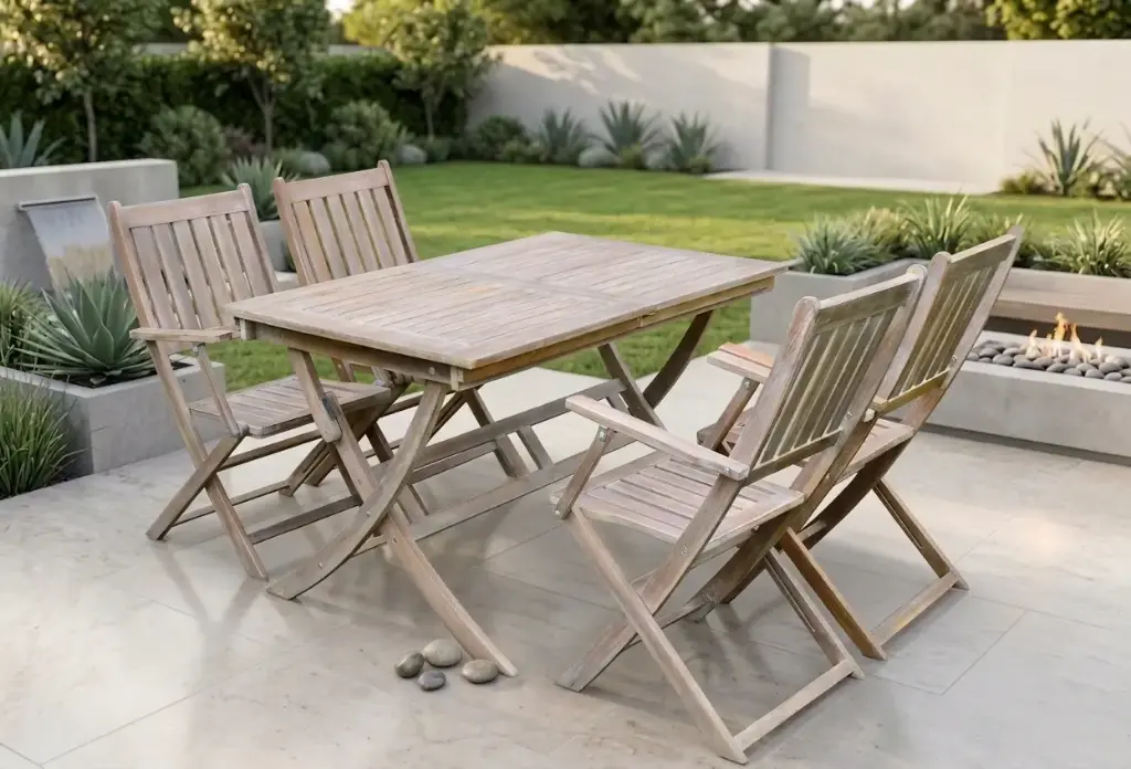 COMPACT SLAT DINING SET - TPDN09