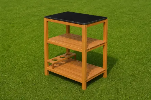 TWO-LEVEL WOODEN STAND - TPCA02